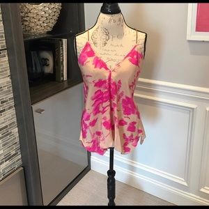 Karina Grimaldi abstract pink tank XS